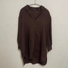 PENNYBLACK ペニーブラック リネン100% スキッパーブラウス 茶 40 L相当のサムネイル