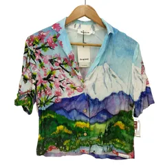 デシグアル Desigual LANDSCAPE SHIRT MARAVILLA 富士山 クロップシャツ レディース import：S のサムネイル