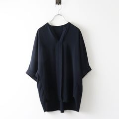 ADORE アドーア 近年モデル フラットジョーゼットブラウス ネイビー