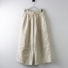 【新品】ichi アンティーク　コットン ワイドパンツ ベージュ イチアンティークス ICHI Antiquites コットン 東炊き ワイド パンツ