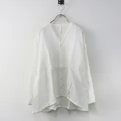 ドミンゴ ブロカント D.M.G Brocante 36-241L フレンチリネンシャンブレーカルディガンシャツ 2＼ホワイト ブラウス【2400015017426】のサムネイル