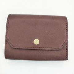 Iru×池之端銀革店】compact wallet 三つ折り財布 チョコ - メルカリ