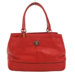 コーチ COACH トートバッグ 手提げ レザー ターンロック 赤 レッド /FF
