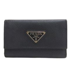 PRADA プラダ キーケース サフィアーノレザー ブラック 三角ロゴ