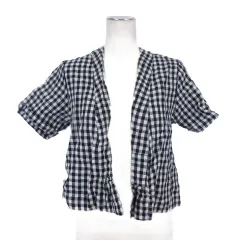 フォグリネンワーク fog linen work リネン ギンガムチェック シャツ カーディガン 半袖 Fのサムネイル
