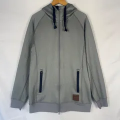 kissmark キスマーク ジップパーカー フーディー テックスウェット ジップポケット レザーパッチ フルジップ ストリート アメカジ ノームコア ベーシック メンズ M グレー NA142のサムネイル