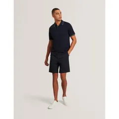 テッドベーカー メンズ トップス ポロシャツ 半袖 Ted Baker Mens Jacquard ShortSleeve Polo Shirt Navy ネイビーのサムネイル