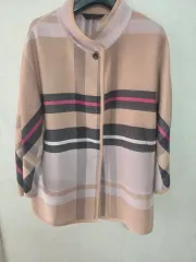 DAKS チェック カーディガン ベージュのサムネイル