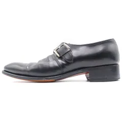 Santoni (サントーニ) シングルモンク レザーシューズ ローファー 革靴 ブラック 9 1/2 16486のサムネイル