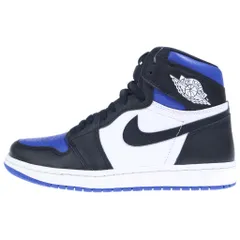 NIKE (ナイキ) AIR JORDAN 1 HIGH OG Royal Toe 555088-041 エアジョーダン1 ハイ ロイヤルトゥ ハイカットスニーカーシューズ ブラック/ブルー US9/27cmのサムネイル