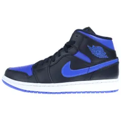 NIKE (ナイキ) AIR JORDAN 1 MID HYPER ROYAL 554724-068 エアジョーダン1 ハイパーロイヤル ミッドカットスニーカー ブラック/ブルー US9/27cmのサムネイル