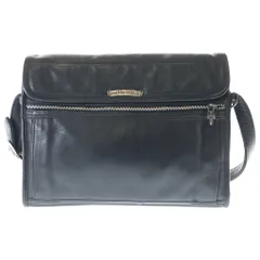 CHROME HEARTS (クロムハーツ) LAPTOP BAG レザー スクロールラベル ラップトップ ショルダーバッグ ブラックのサムネイル
