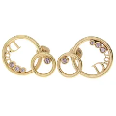 Christian Dior (クリスチャンディオール) CDロゴ ライトストーン GP ピアス ゴールドのサムネイル