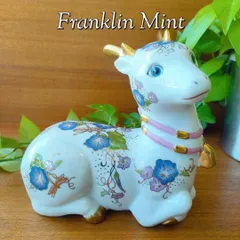 フランクリンミント バンビ 鹿 金彩 花模様 陶器 置物 フィギュリン 美品 Franklin Mintのサムネイル
