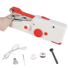 MaT store ハンディミシン 小型 ハンドミシン コンパクト ミニ 初心者 裁縫 (レッド) [レッド]のサムネイル