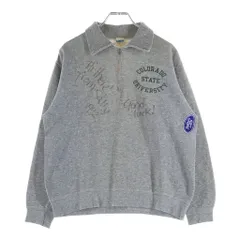 CHAMPION (チャンピオン) 70S VINTAGE ヴィンテージ バータグ初期 ハーフジップ プルオーバースウェット トレーナー グレー