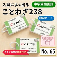 中学入試国語 ことわざの暗記カード サピックス 言葉ナビ 単語カード