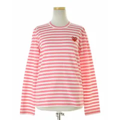 【COMMEdesGARCONSPLAY】AD2023 AZ-T277 ハート ボーダー長袖Tシャツのサムネイル