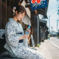utatane】浴衣と兵児帯 2点セット 白地 花柄 - メルカリ