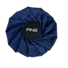 中古 ピン PING 氷のう  ネイビー 紺 アイスバッグ 総柄 熱中症対策のサムネイル
