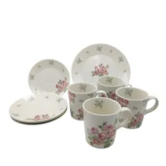 【未使用品】 LAURA ASHLEY ローラ アシュレイ Bunched Roses バンチェッド ロージズ 9ピースセット LA40-118 中古 送料無料 H４のサムネイル