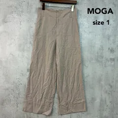 MOGA モガ 1サイズ ベージュ ワイドパンツ ガウチョ リネンブレンド コットン リヨセル 麻 綿 ウエストゴム イージーパンツ ハイウエスト 裾タック カジュアル キレイめ ボトムス ビギ B0291BFP098 ★ ■◇ ■◆のサムネイル