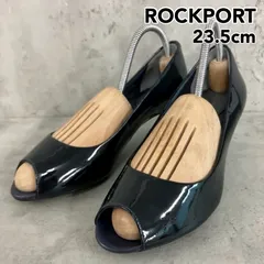 ROCKPORT ロックポート オープントゥパンプス ブラック 23.5cm エナメル 安定感 歩きやすい ローヒール レディース シューズ 靴 オフィス 通勤 フォーマル ビジネス 入学式 卒業式 パーティー おしゃれ ★ ■■のサムネイル