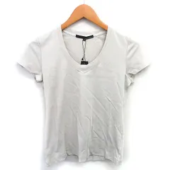 グーコミューン gout commun タグ付き Tシャツ カットソー Vネック 無地 シンプル 半袖 38 ライトベージュ 薄茶 /TTのサムネイル