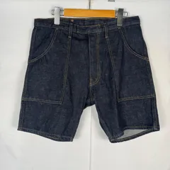 B&H バランスアンドハーモニー ワイド デニムショーツ ハーフパンツ ペインターパンツ ワーク Sanforized MADE IN USA インディゴ 綿100% アメカジ メンズ 34 ネイビー NA168のサムネイル