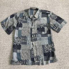 SCAPA モノトーン リバティ パッチワーク柄 半袖シャツ スキャパ 42 