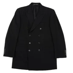 ジャンポールゴルチエ オムオブジェJean Paul GAULTIER HOMME objet ウールレーヨンダブルブレストジャケット 黒48Mのサムネイル