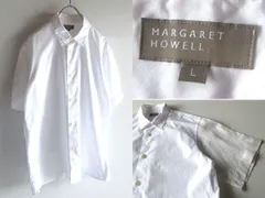 コレクション使用色違い MARGARET HOWELL マーガレットハウエル 袖リネン切替 コットン ボックス シャツ L ホワイト 白 MHL.のサムネイル