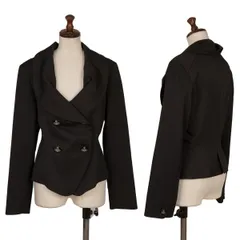 ヴィヴィアンウエストウッド レッドレーベルVivienne Westwood Red Label ウールギャバラウンドカラージャケット 黒3のサムネイル