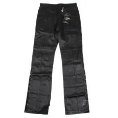 ジャンポールゴルチエ オムJean Paul GAULTIER HOMME ボールチェーンレースアップデザインシープレザーパンツ 黒46のサムネイル