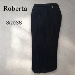 Roberta di Camerino 　ロベルタディカメリーノ　ニットプリーツスカート ロング マキシ  濃紺　サイズ38(M)のサムネイル