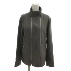 トラサルディ TRUSSARDI ジャケット ウール 40 ダブルジップ スタンドカラー ライダース風 ジップポケット グレー /YF ■ECC005のサムネイル