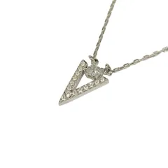 SWAROVSKI(スワロフスキー) ネックレス美品  - クリア×シルバー Vのサムネイル
