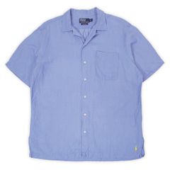 最現行】Ralph Lauren リネン 開襟 オープンカラー シャツ ポニー 