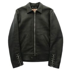 ADDICT CLOTHES 어딕트 클로즈 MINEDENIM 마인데님 × MINEDENIM Double Riders 마인데님 레더 싱글 라이더스 재킷 블랙계 40[중고]
