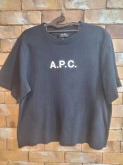 フランス製 90s archive A.P.C. 前V 半袖スウェット 黒 - メルカリ