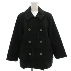 クリスチャンディオール Christian Dior SPORTS ヴィンテージ チェック ピーコート Pコート ダブルブレスト ショート丈 M 緑 グリーン /GV ■ECD005のサムネイル