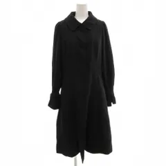 トゥービーシック TO BE CHIC ロングコート ステンカラー ノーカラー 2WAY 中綿ライナー 襟付き 38 黒 ブラック /GV ■ECE006のサムネイル