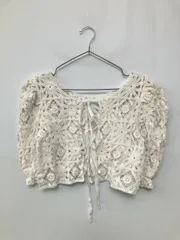 Chico チコ カーディガン/ボレロ F アイボリー コットン ナイロン レース リボン ショート丈 半袖 レディースのサムネイル