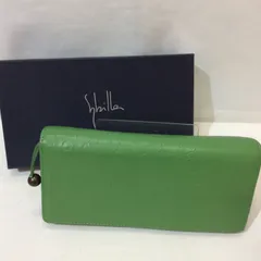 Sybilla シビラ レザー型押し フラップロングウォレット 長財布 グリーンのサムネイル