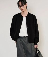 LIDNM W/Si/Ca 18G Crew Cardigan - メルカリ