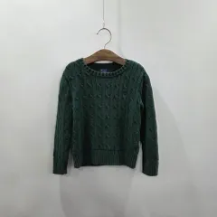 ポロラルフローレン キッズ コットン ケーブル ニット グリーン 5