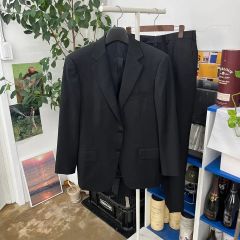 エルメネジルドゼニア 48R L相当 シアサッカーJKT オフホワイト 美品 
