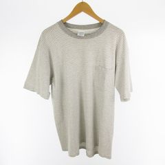 エルメス HERMES リバーシブル ニットタイ H刺繍 ロゴ 絹 シルク 青