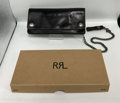 未使用RRL ブラックレザーウォレット財布ビンテージ加工、ブレスレット