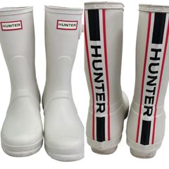 新品未使用箱付き⭐︎Hunter ハンター レインブーツ 白 24cm - メルカリ